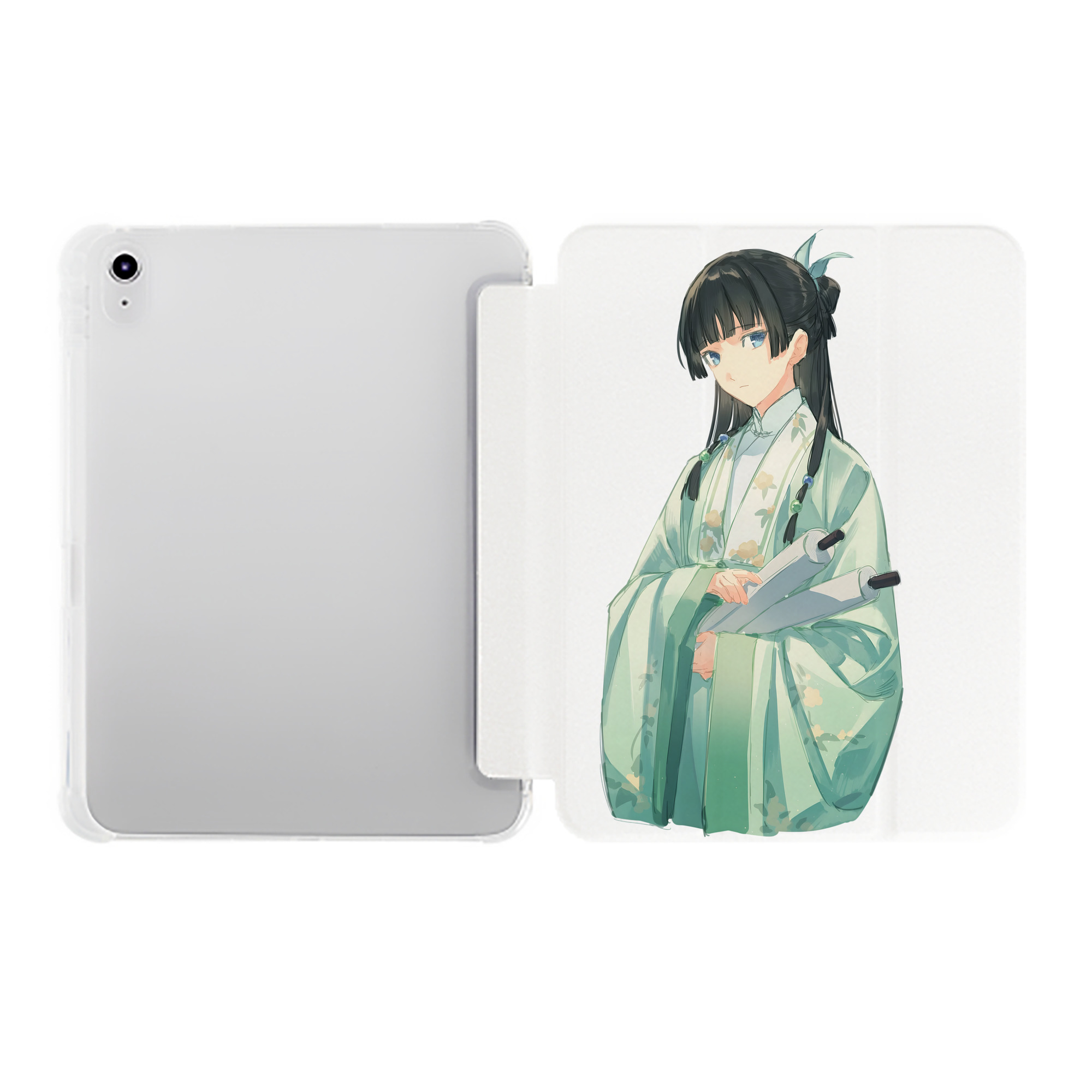 （画像用） 薬屋のひとりごと The Apothecary Diaries IPad ケース ペン収納付き 三つ折りスタンド PUレザー×シリコン 対応機種9.5/10.5/10.9インチ